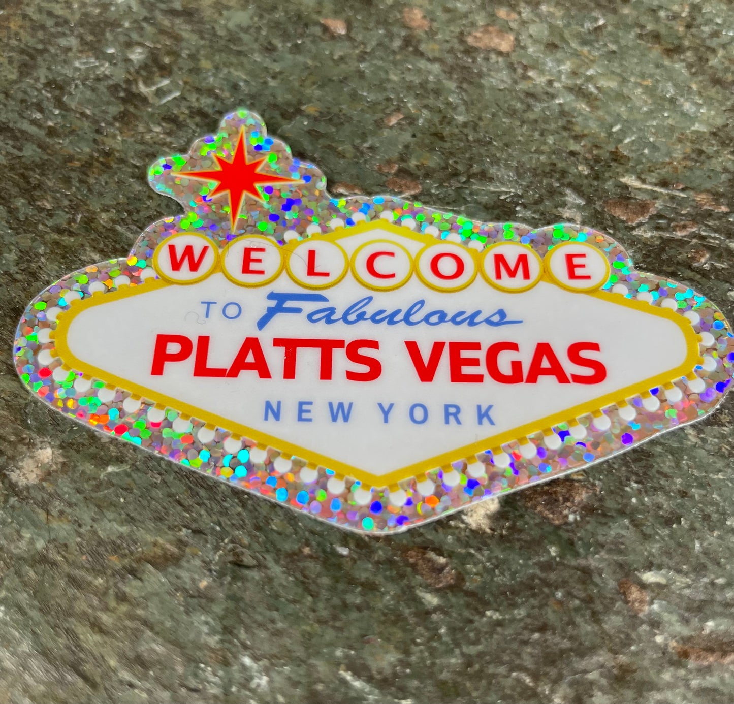 Welcome to the Fabulous Platts Vegas | Upstate NY | SUNY Plattsburgh Gift | Plattsvegas | Water Bottle Sticker | North Country NY