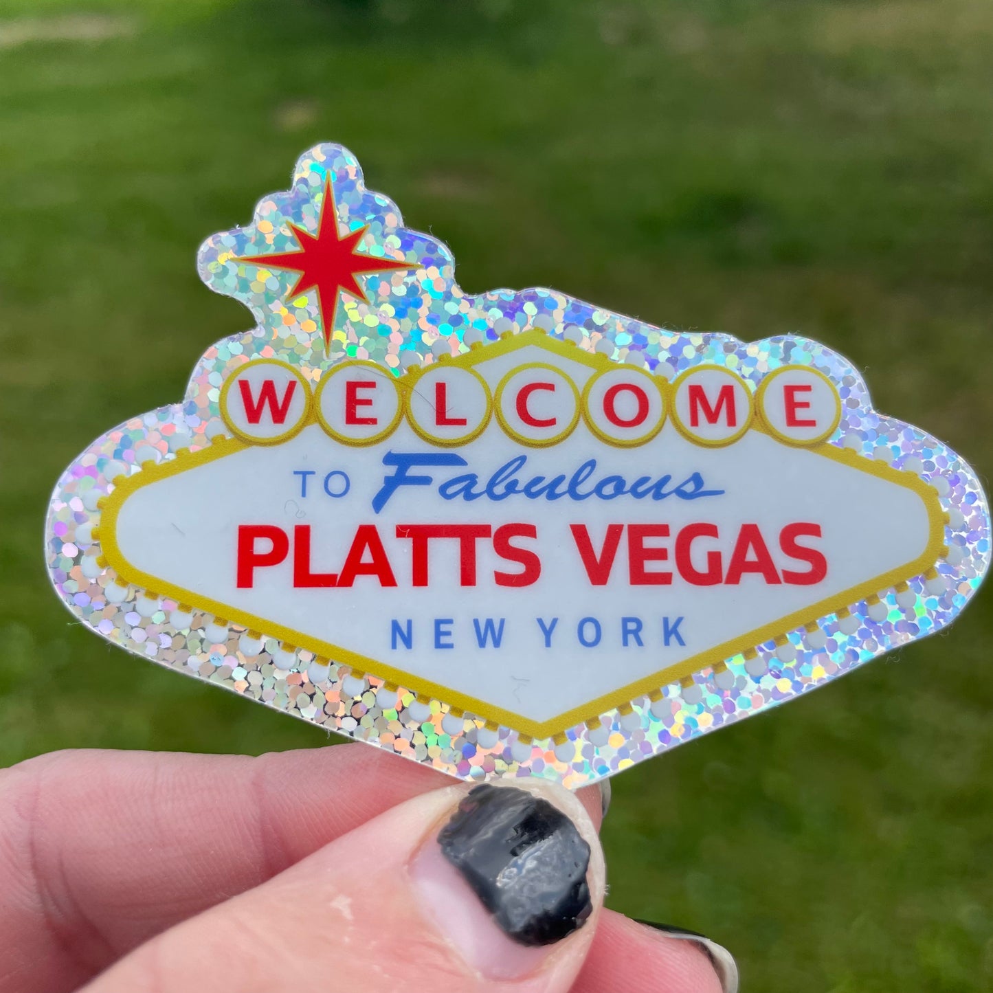 Welcome to the Fabulous Platts Vegas | Upstate NY | SUNY Plattsburgh Gift | Plattsvegas | Water Bottle Sticker | North Country NY