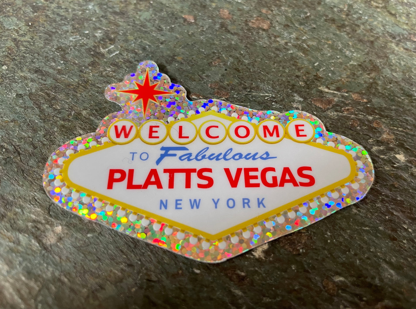 Welcome to the Fabulous Platts Vegas | Upstate NY | SUNY Plattsburgh Gift | Plattsvegas | Water Bottle Sticker | North Country NY