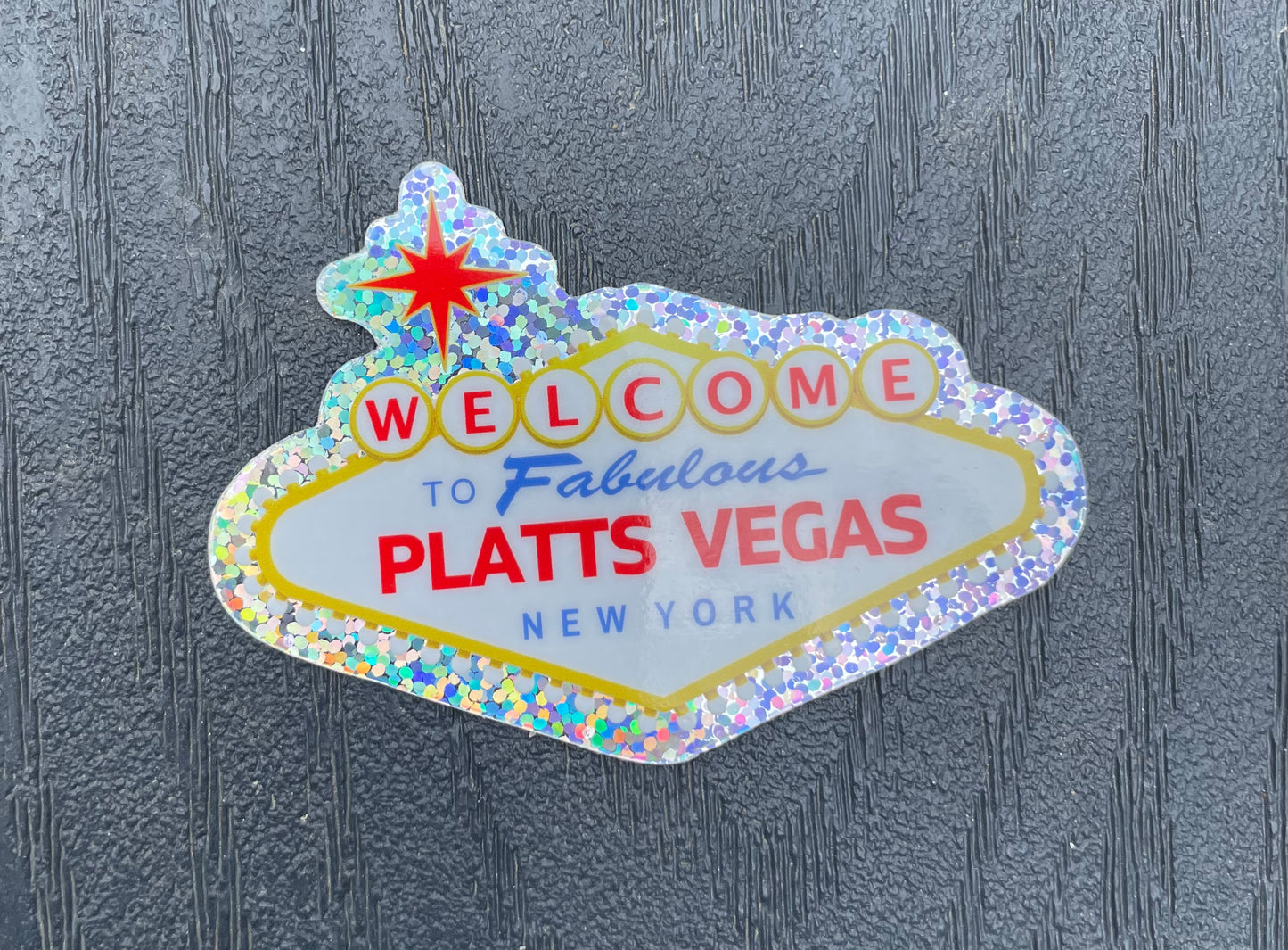 Welcome to the Fabulous Platts Vegas | Upstate NY | SUNY Plattsburgh Gift | Plattsvegas | Water Bottle Sticker | North Country NY