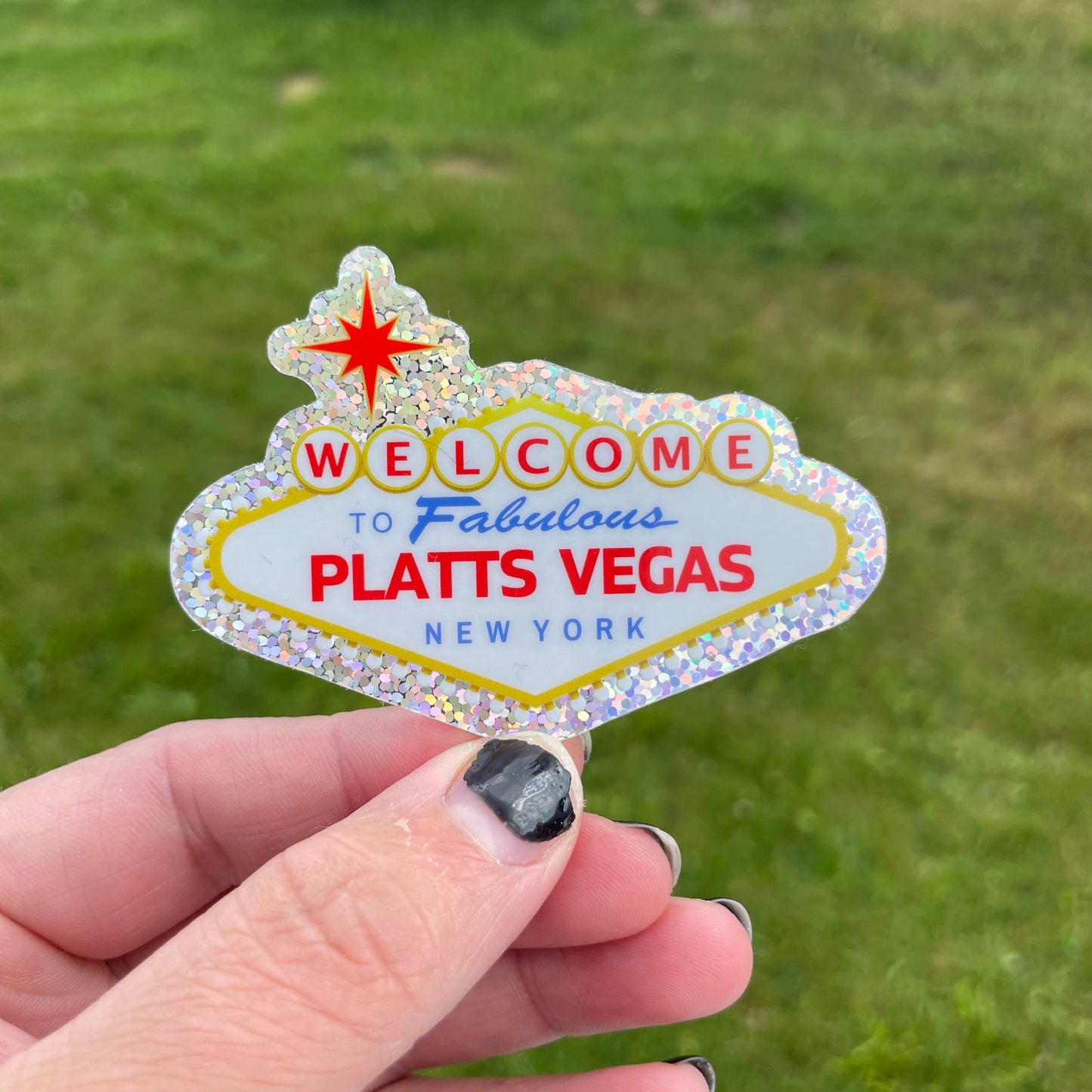 Welcome to the Fabulous Platts Vegas | Upstate NY | SUNY Plattsburgh Gift | Plattsvegas | Water Bottle Sticker | North Country NY