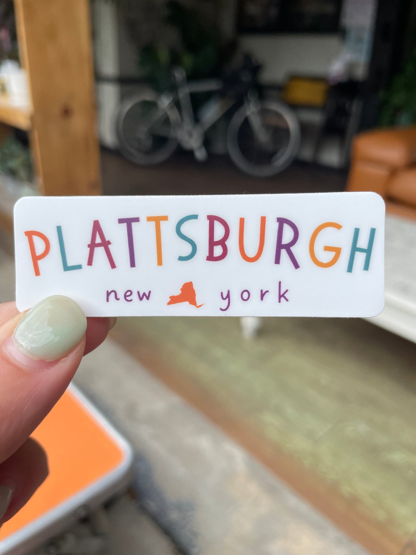 Plattsburgh, New York | Upstate NY | SUNY Plattsburgh Gift | The Lake City | Water Bottle Sticker | North Country Plattsburgh| Adirondack