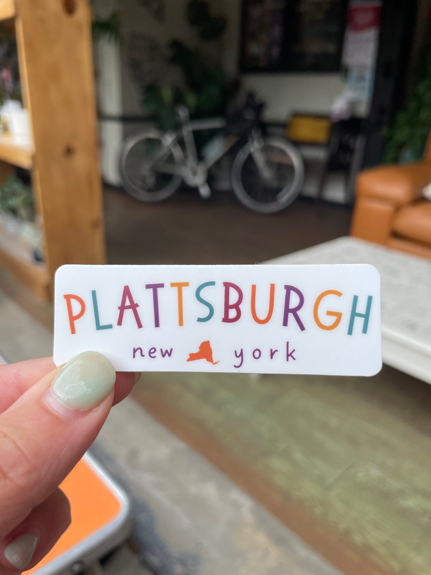 Plattsburgh, New York | Upstate NY | SUNY Plattsburgh Gift | The Lake City | Water Bottle Sticker | North Country Plattsburgh| Adirondack