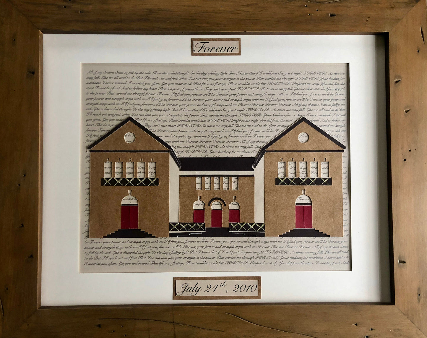 Custom Cooperstown Baseball Hall of Fame Present – Personalized Lyrics, Wedding or Anniversary Gift