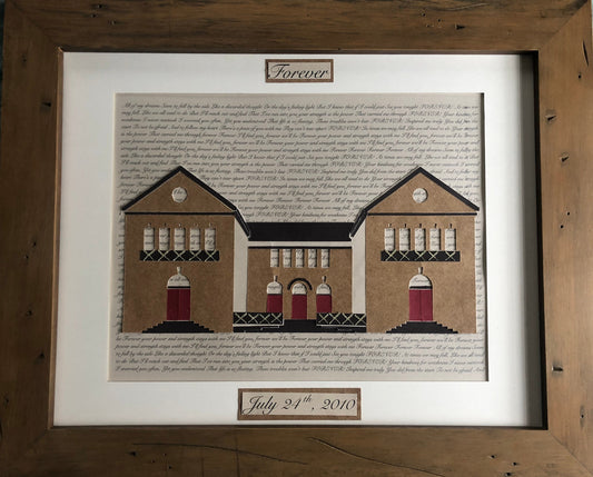 Custom Cooperstown Baseball Hall of Fame Present – Personalized Lyrics, Wedding or Anniversary Gift