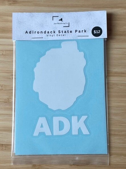 Adirondack Park Outline Vinyl Sticker | Vinyl Decal | ADK Gifts | Keene Valley | Lake Placid | Adirondacks | Whiteface | New York State Park