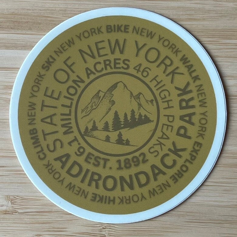 Adirondack Mountain Marker Sticker | ADK | Hiking gifts | Adirondack State Park | Mount Marcy | Whiteface | Water Bottle Sticker | 46er |