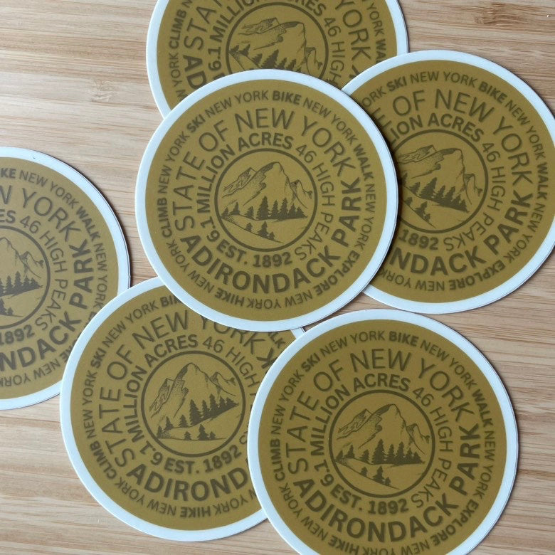 Adirondack Mountain Marker Sticker | ADK | Hiking gifts | Adirondack State Park | Mount Marcy | Whiteface | Water Bottle Sticker | 46er |