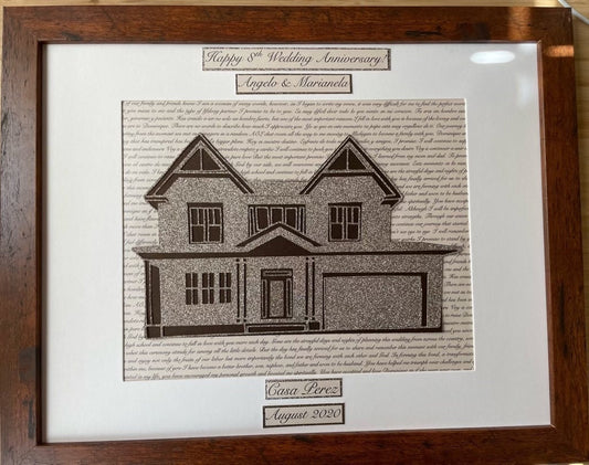 Home Portrait | Custom Home Wall Hanging | Housewarming Gift | Our First Home Sign | Home Sweet Home Sign | House Portrait | Realtor Gift