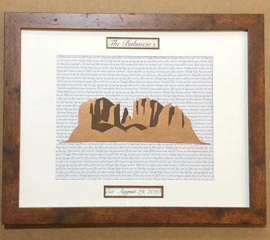 Custom Sentimental Landmark Wall Hanging | Wedding Venue | Anniversary Gift | Engagement | Unique Wedding | Personalized | Copper and Bronze