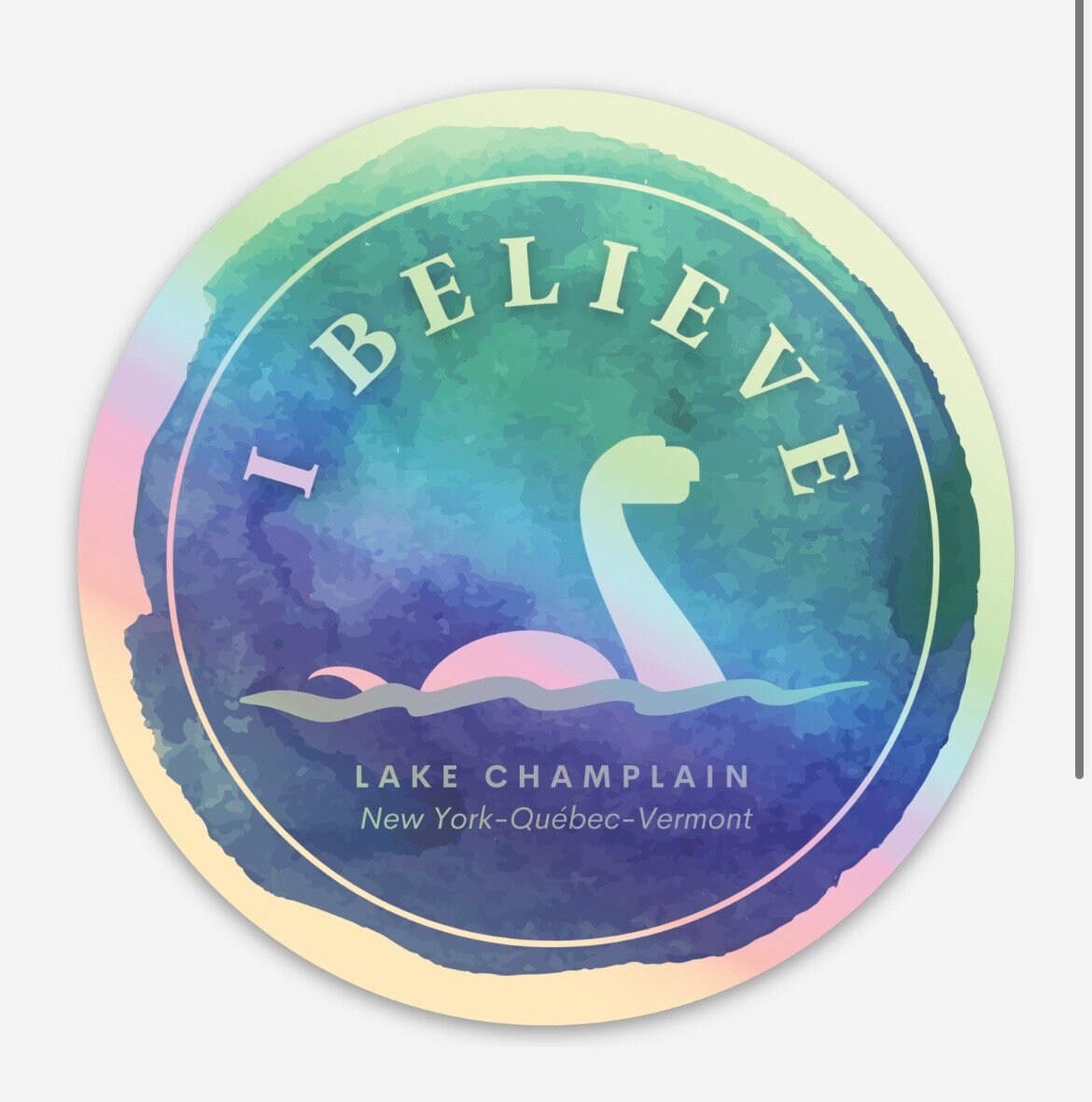 Lake Champlain Champy I Lake Monster Sticker | Plattsburgh | Burlington | I Believe | North Country gift | Water Bottle Sticker | Champ