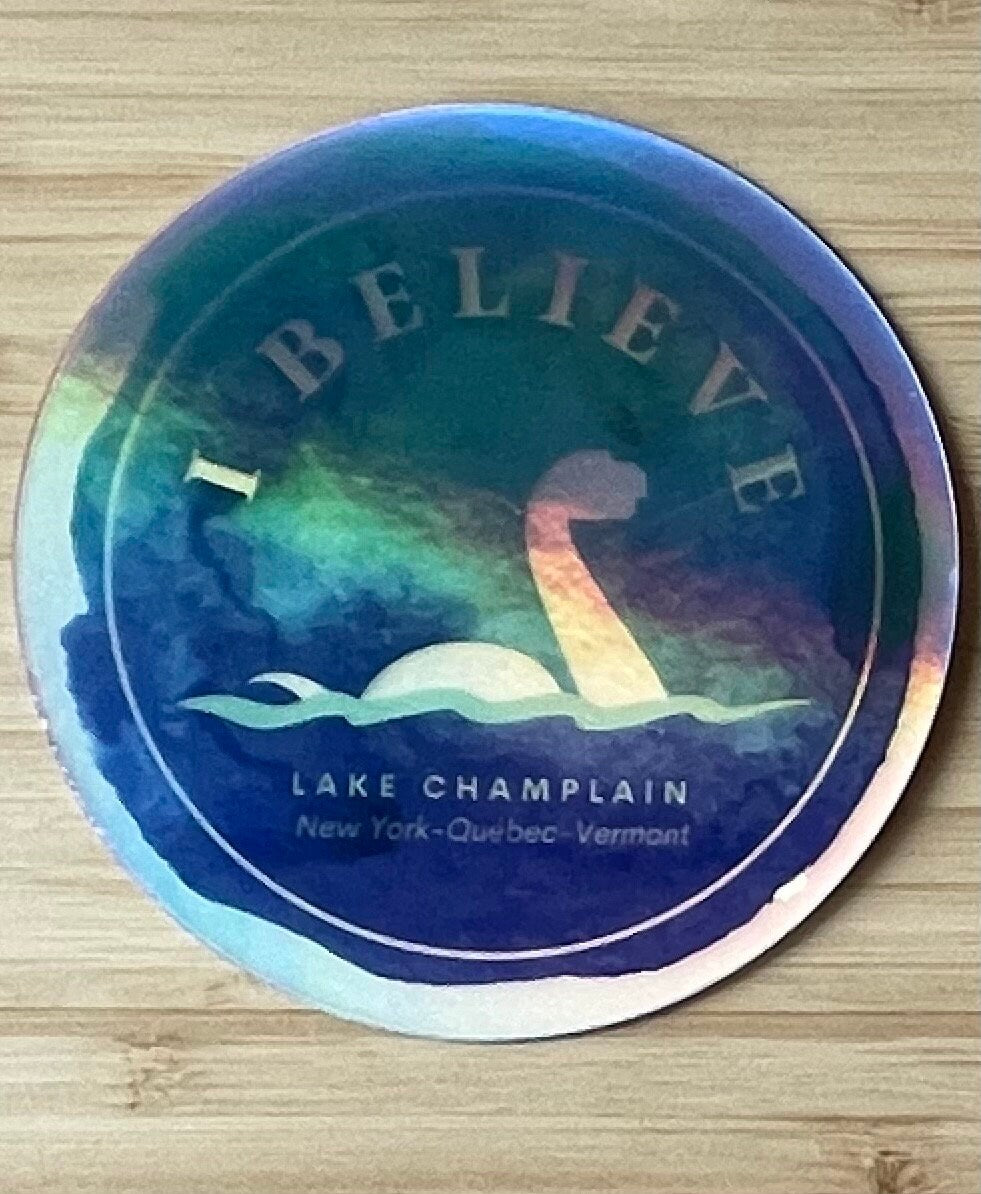 Lake Champlain Champy I Lake Monster Sticker | Plattsburgh | Burlington | I Believe | North Country gift | Water Bottle Sticker | Champ
