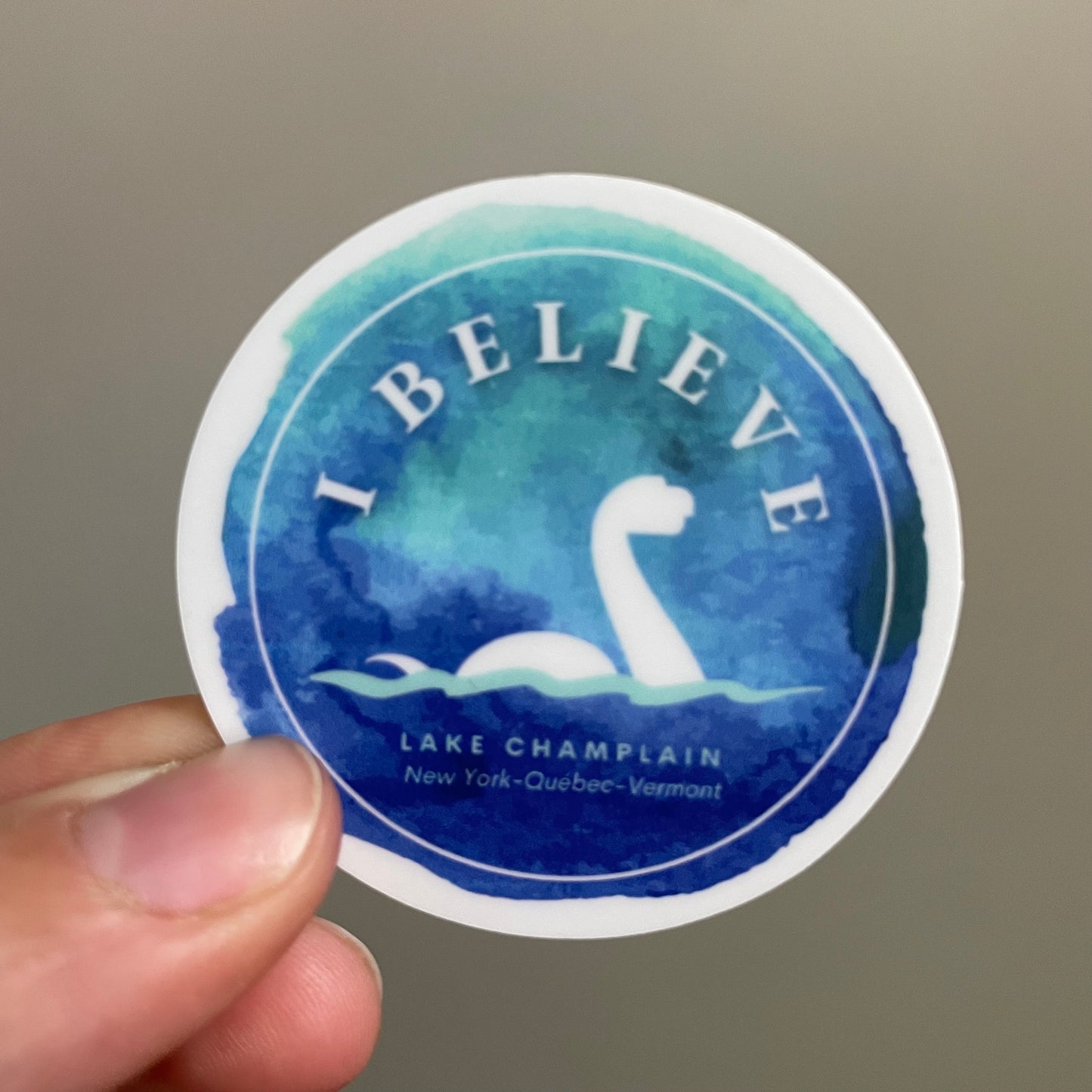 Lake Champlain Champy Mini I Lake Monster Sticker | Plattsburgh | Burlington | I Believe | North Country gift | Water Bottle Sticker | Champ