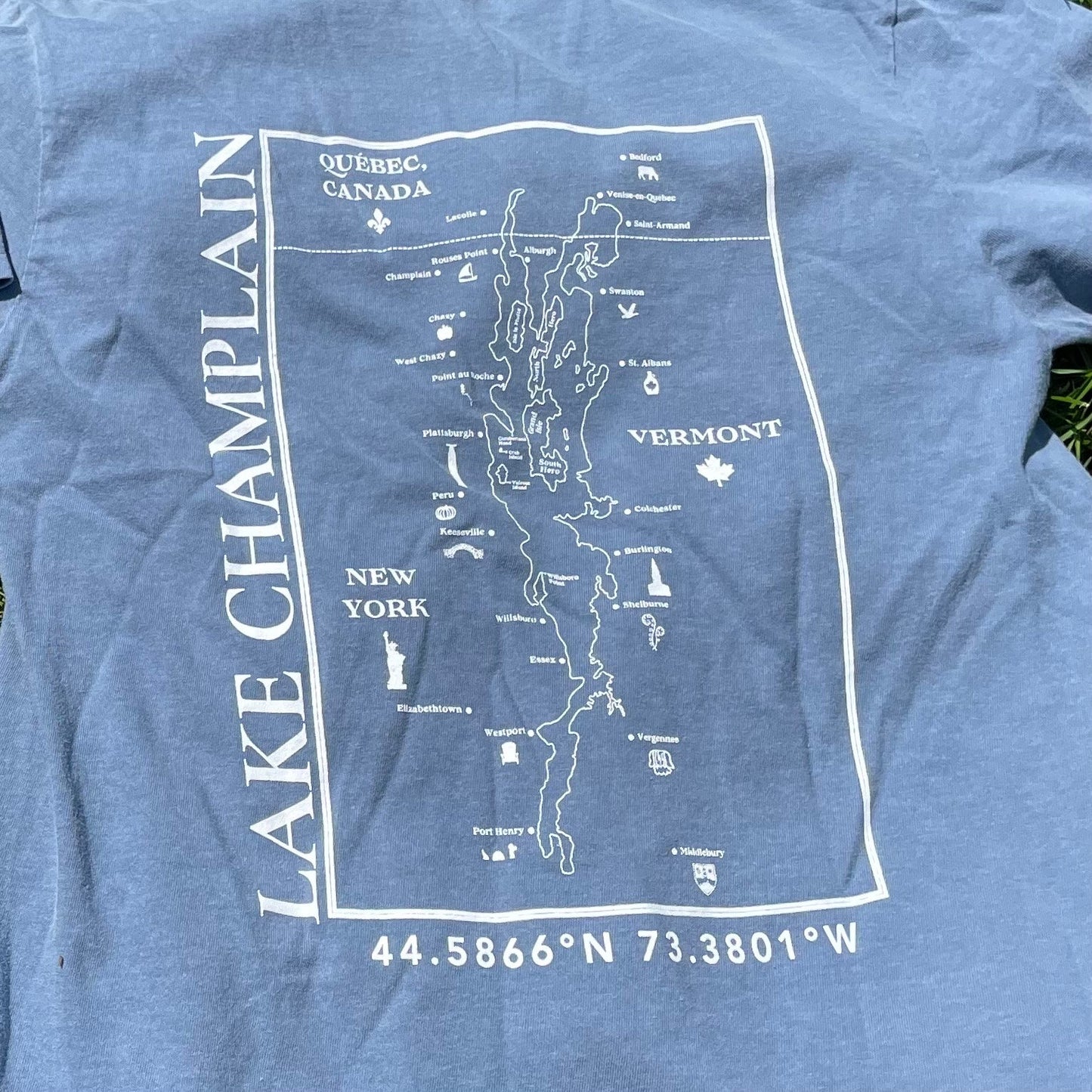 Lake Champlain Short Sleeve Shirt | Plattsburgh, New York | Burlington, Vermont | North Country Gift, Present | Fisherman Gifts | Sailing |